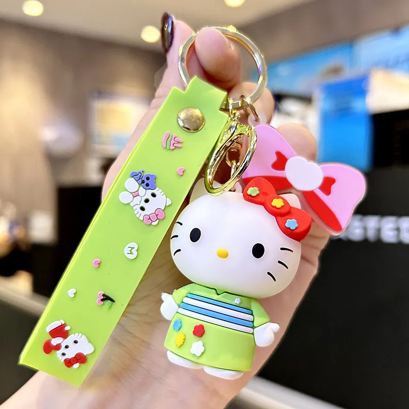 Cute Anime Keychain Charm Key Ring Fob Pendant Lovely Anime Kulome Doll Couple Students Personalized Creative Valentine`s Day Gift Small Pendant A5 DHL