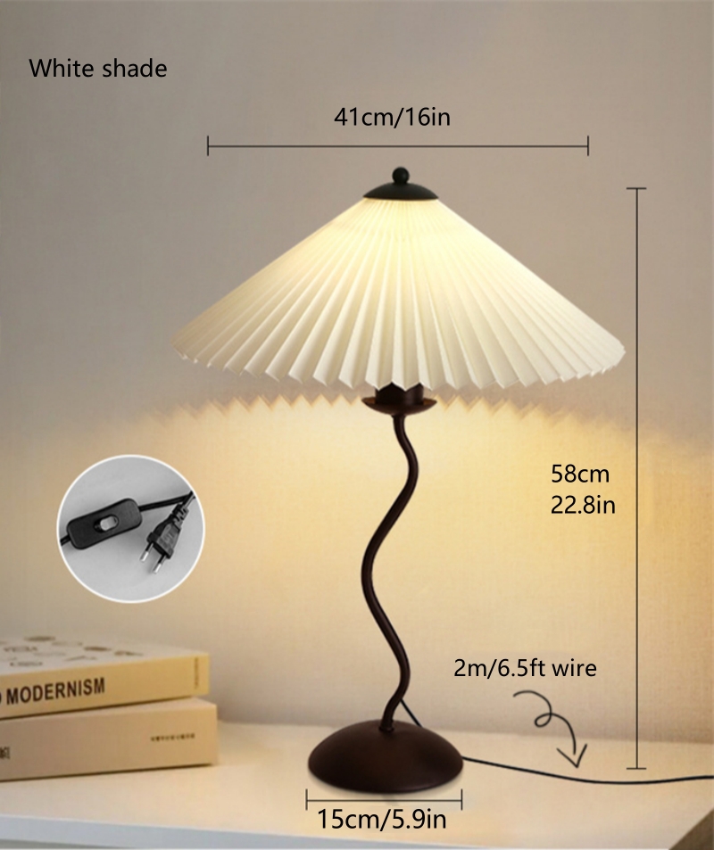 5ft Floor Lamp Fixture, Standing Lamp, Pleated Fabric Shade Retro Japanese Bedside Table Lamp for Bedroom, Living Room, Office, E27 e26 Screw Socket, Bulb Excluded