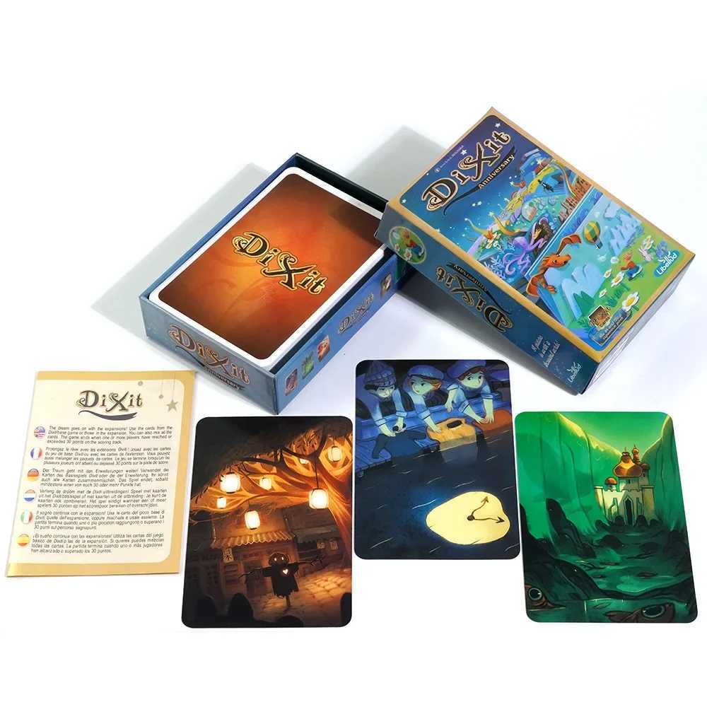 Gry karciane Dixit Odyssey English Edition Strategiczna strategia strategiczna gra planszowa Playmat Family Gathering Party Friend Gra Gra Kolekcja Kolekcja T240513