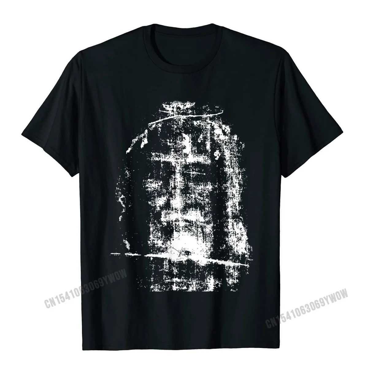 Men's T-Shirts Turin Shroud Jesus Christ Face T-shirt Camissa Mens Casual Tee Funny Cotton Customized Q240514