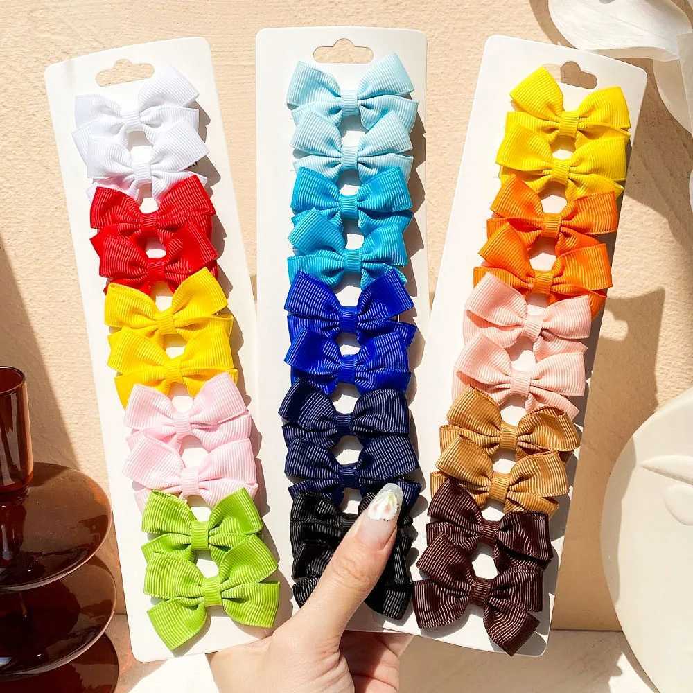 Accesorios para el cabello colorido cinta para niños arcos con clips para el cabello para niña horca hecha a mano bowknot peluquería