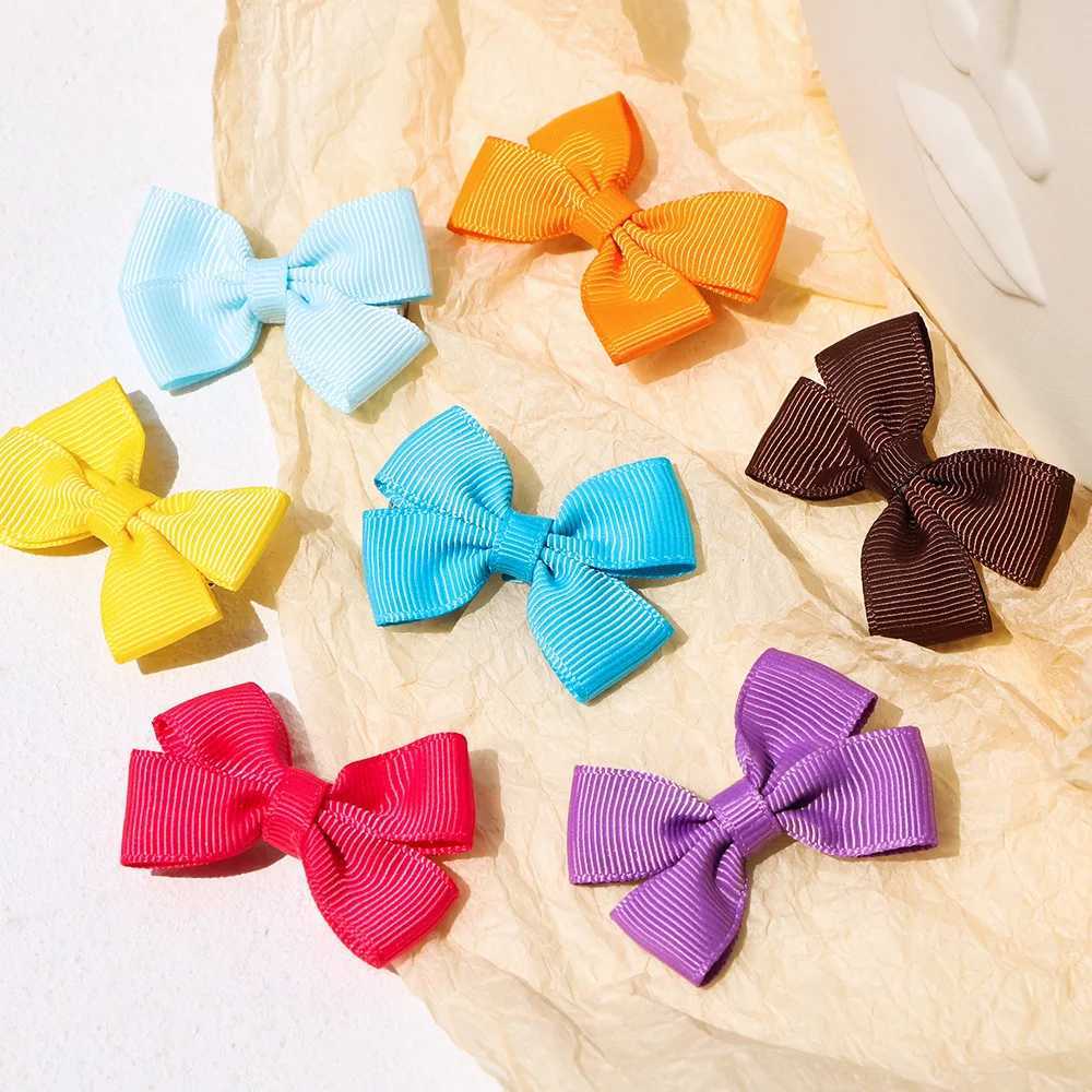 Accesorios para el cabello colorido cinta para niños arcos con clips para el cabello para niña horca hecha a mano bowknot peluquería