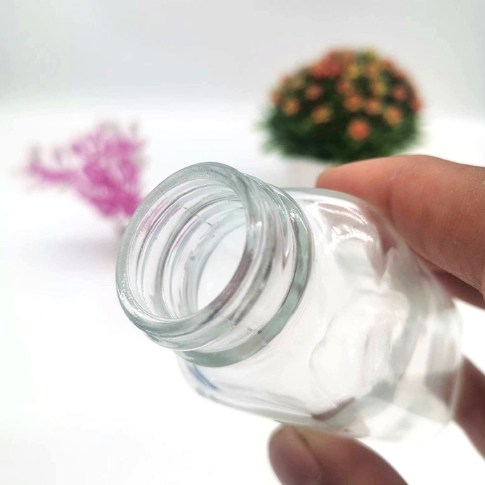 Bouteilles en verre de 2 oz avec couvercles à bouche large bouteille bouteille de tir
