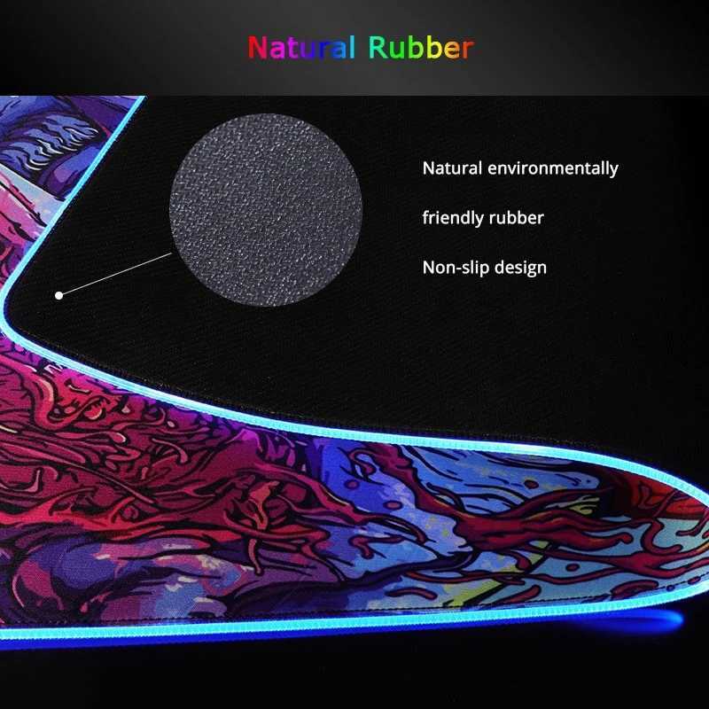 Mouse Pads Wrist Rests RGB Galaxy Mouse Pad Kawaii Game Accessories XL Carpet PC Game Console Complete Computer Varmilo Keyboard Desktop Mouse Pad J240510