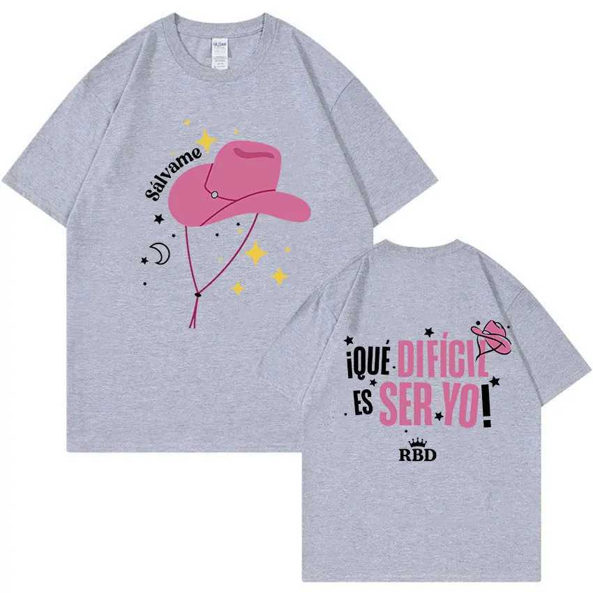 Męskie koszulki Rebelde RBD Tour 2023 Concert Graphic T Shirt Mężczyzn Kobiety Estetyczne T-shirt Hip Hip Hip Hip Hip 100% bawełna ponadwymiarowa TS Strtwear T240515