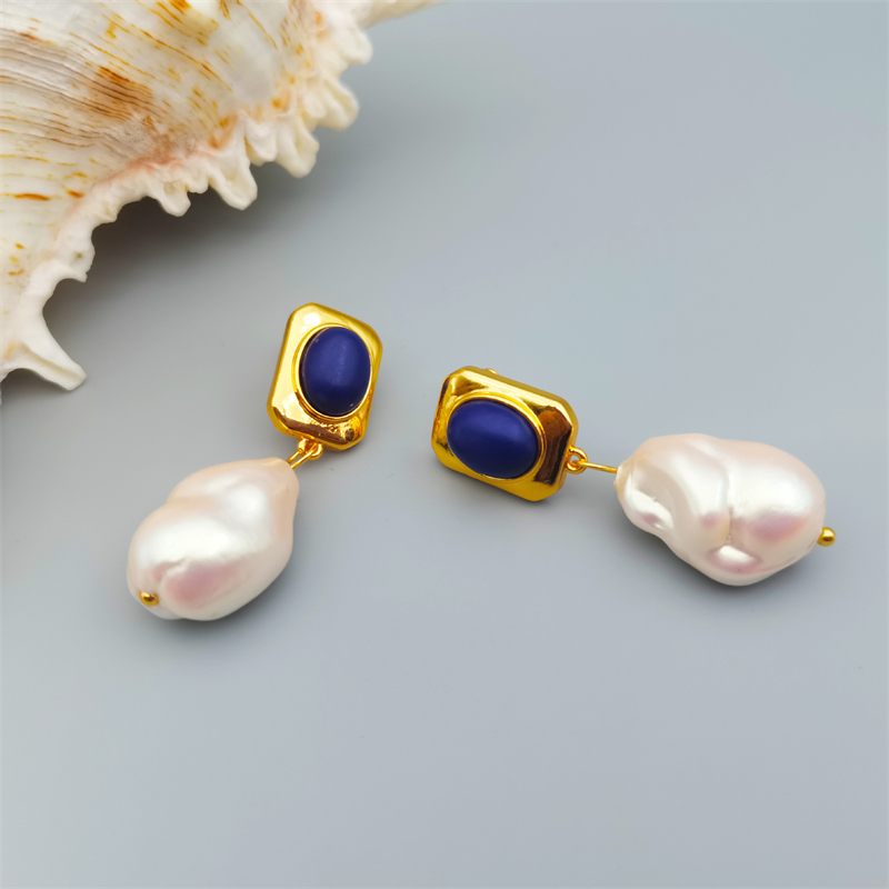 Baroque Pearl Charm Earrings Vintage Pearls Earring