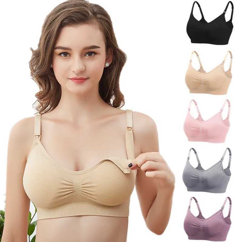 Maternity Intimates New BreastFeeding Super Soft Maternity Bra Pregnant Soutien Gorge Allaitement Wire-free Nursing Bras pregnant underwear Clothes Y240515