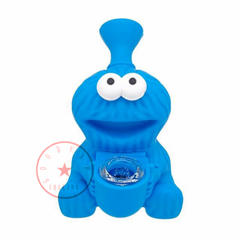 Colorful Frog Silicone Bong Pipes Kit Detachable Hookah Waterpipe Bubbler Glass Filter Nineholes Bowl Portable Herb Tobacco Cigarette Holder Smoking Handpipes