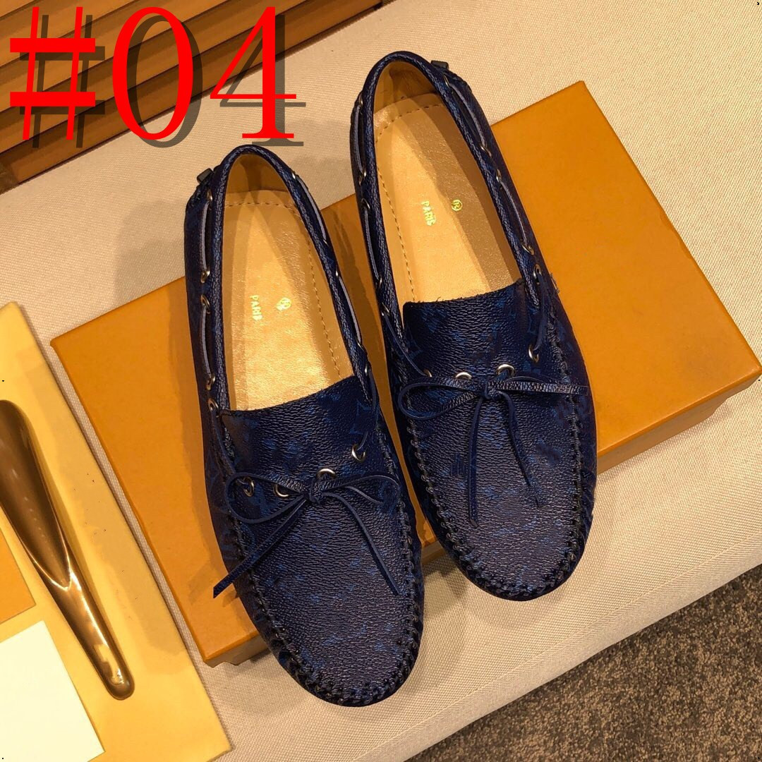 62Model Wysokiej jakości męskie mokasy designerskie buty niebieskie brązowe moccasiny miękkie skórzane skórzane formalne imprezę swobodną poślizgnię