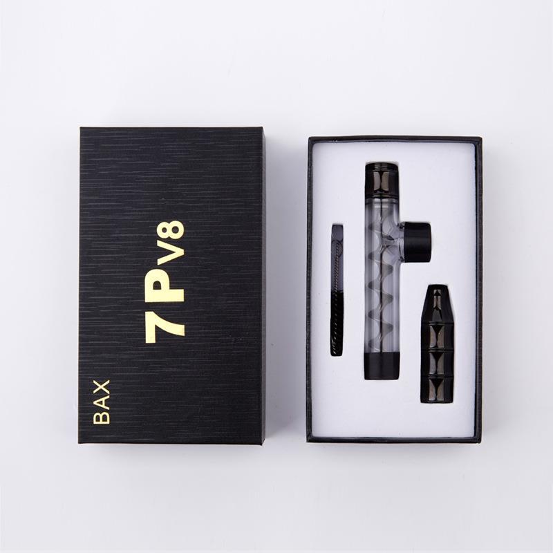 7Pv8 Twisty Glass Blunt smoking pipe for dry herb tobacco Herbal vaporizer Glass fast shipping