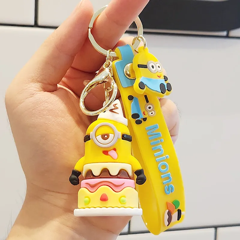 Kawaii Bulk Anime Car Keychain Doll Charm Key Ring Wholesale in Bulk Cute Couple Students Personalized Creative Valentine`s Day Gift 5 Style A11DHL