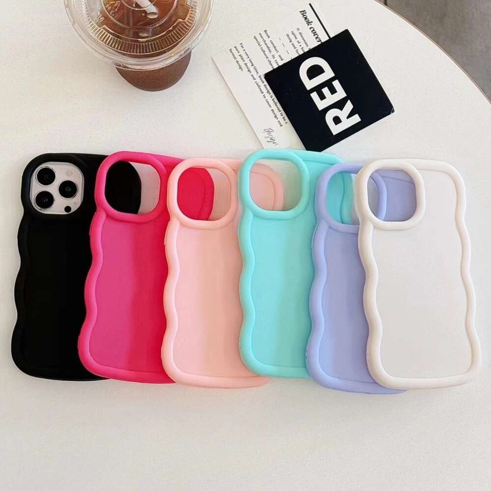 بدلة مواد نمط الموجة Instagram قادرة على iPhone 15 Pro Max Phone Case Skin Skin ed 14 Plus