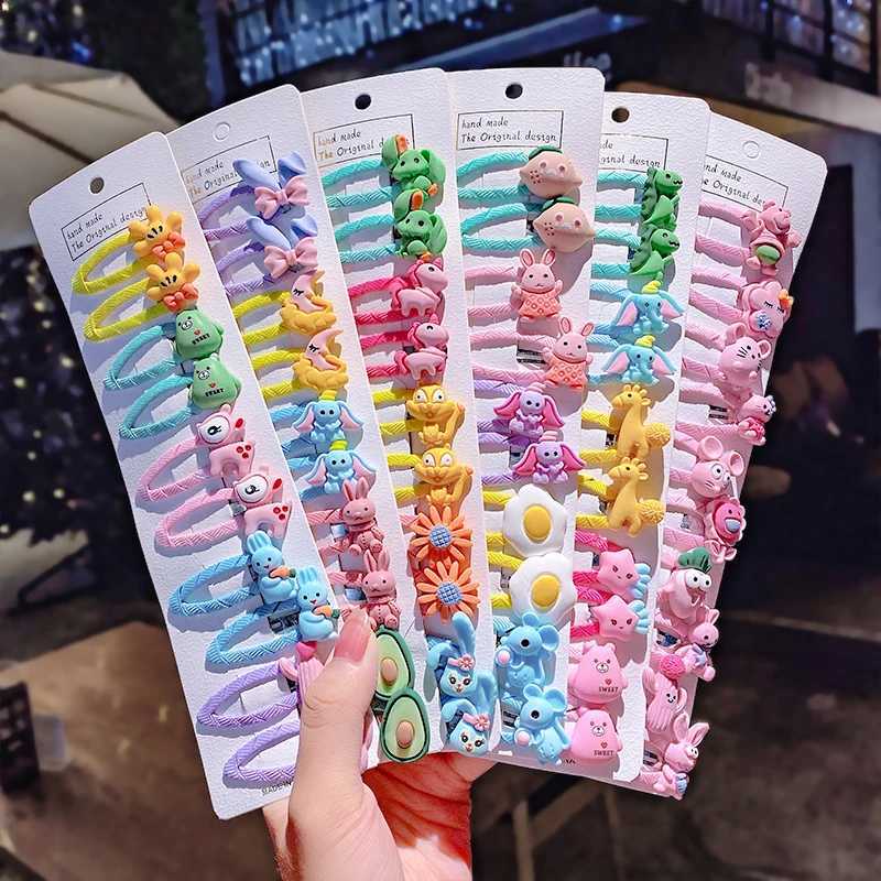 Hair Accessories cute cartoon girl rainbow flower hair clip childrens cute hair decoration bangs hair bucket hair accessories d240514