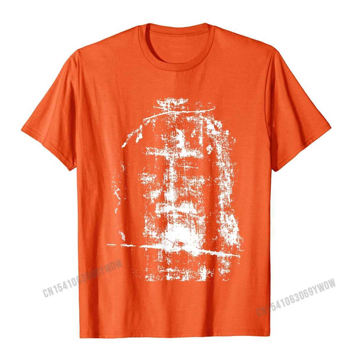 Men's T-Shirts Turin Shroud Jesus Christ Face T-shirt Camissa Mens Casual Tee Funny Cotton Customized Q240514