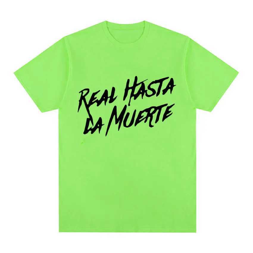 Cantante rap maschile di magliette Anuel AA 2023 T-shirt stampato Real Hasta La Muerte Album MENS MENS HIP-HOP Oversize a maniche corte Q240514