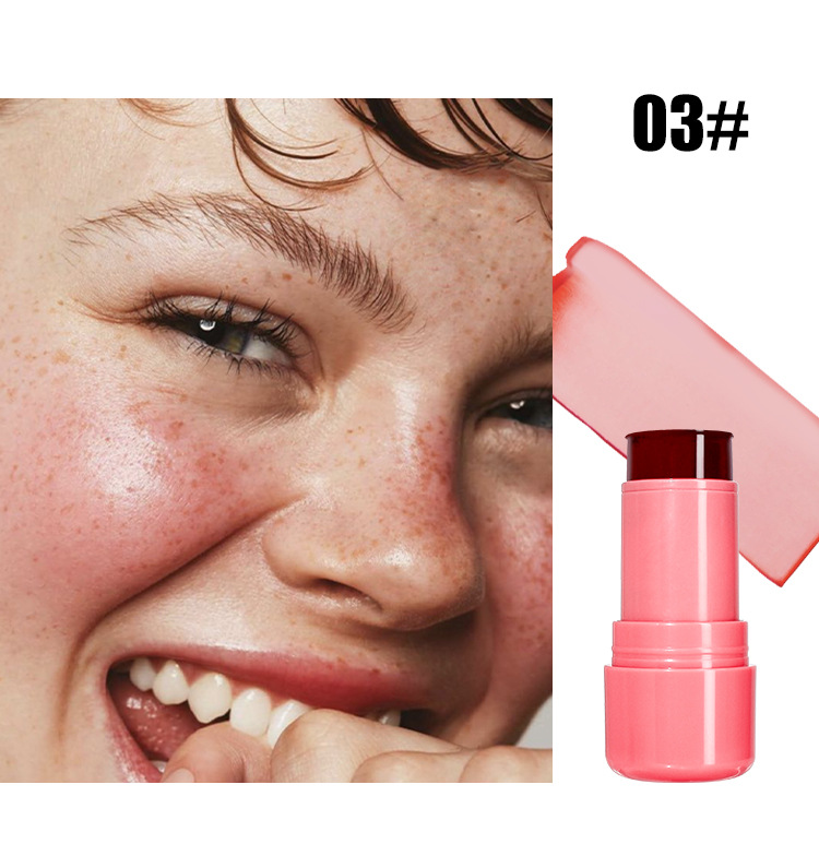 Jelly Lip Lipstick Cheek Tint Blush Blusher Dual-Use Langdurige in 4 kleuren C43X01