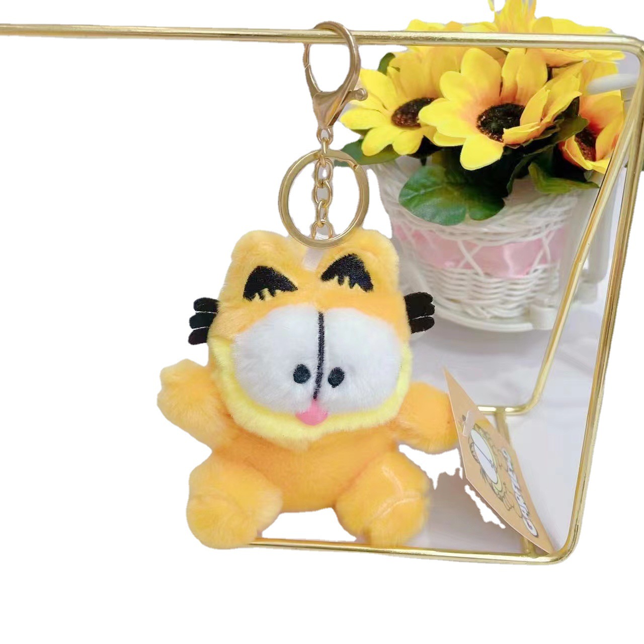 Kawaii anime kreskówka żółty kot śliczne pluszowe zabawki lalka kreatywna kreatywna plecak dekoracja dzieci dzieci dzieci dzieci chłopcy prezenty
