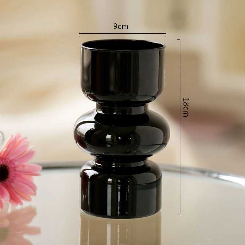 VASESELANT CIRCULAR SISC TANK DESIGN GLASS GLASS GLASS VASE HOME DECORATION TABLE LIVING ROOM DECORATION ENTARNAWER SHELF DECORATION J240515