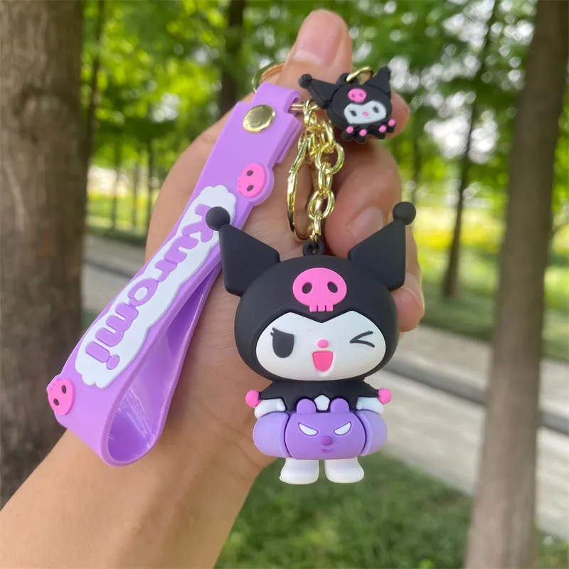 Cute Anime Keychain Charm Key Ring Fob Pendant Lovely Anime Kulome Doll Couple Students Personalized Creative Valentine`s Day Gift Small Pendant A3 DHL