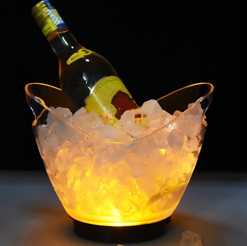 Wodoodporna ABS LED Miska szampanowa wiadra lodowa 7 kolor diod KTV bary kluby nocne LED Light Up Beer Baild Barty nocne impreza
