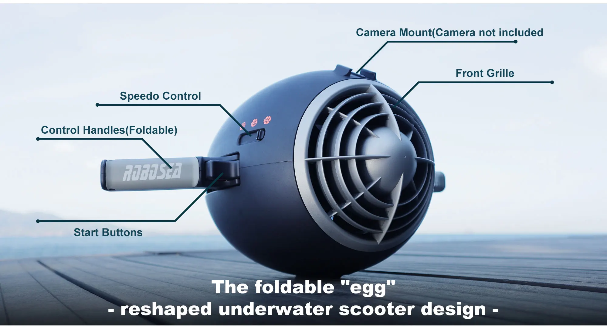 Robosea Warp10 Scooter Sous-Marin Smartunderwater Scooter Wasserpropeller Tauchausrüstung Unterwasserbike für Marine Pool Sport Sport