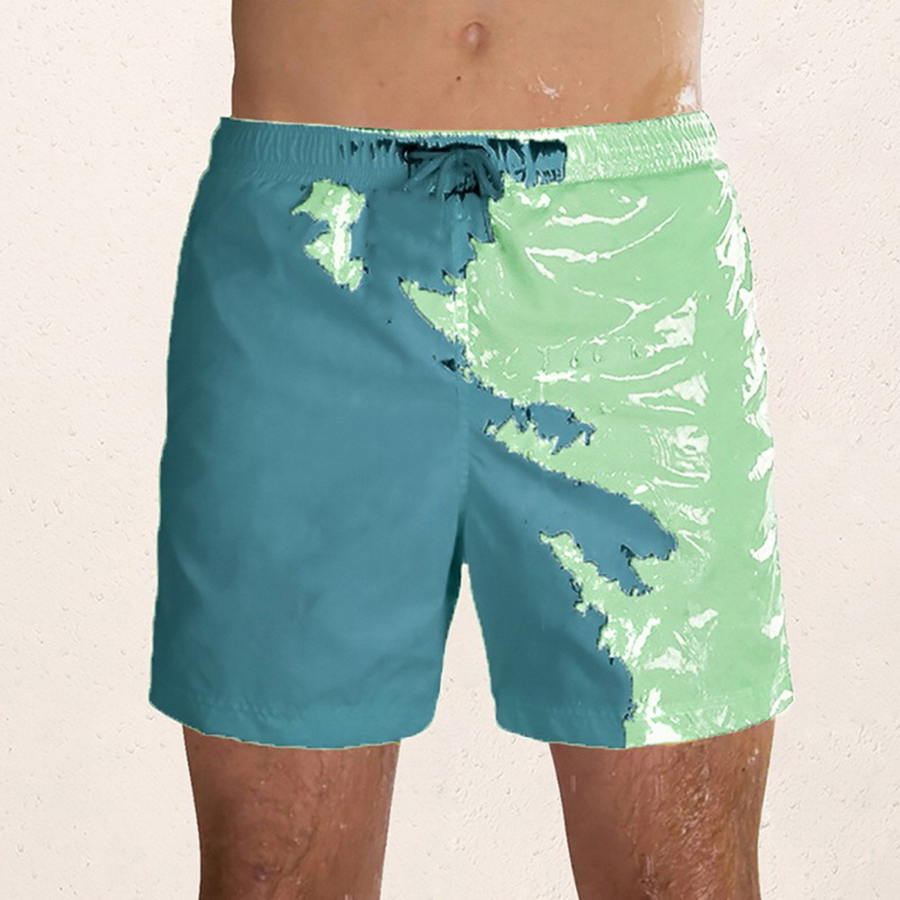 Designer Mens Shorts Swim Shorts tactile Couleur de l'eau Changement de décoloration sèche rapide surf sur les maillots de bain cool mâles Trunks de plage