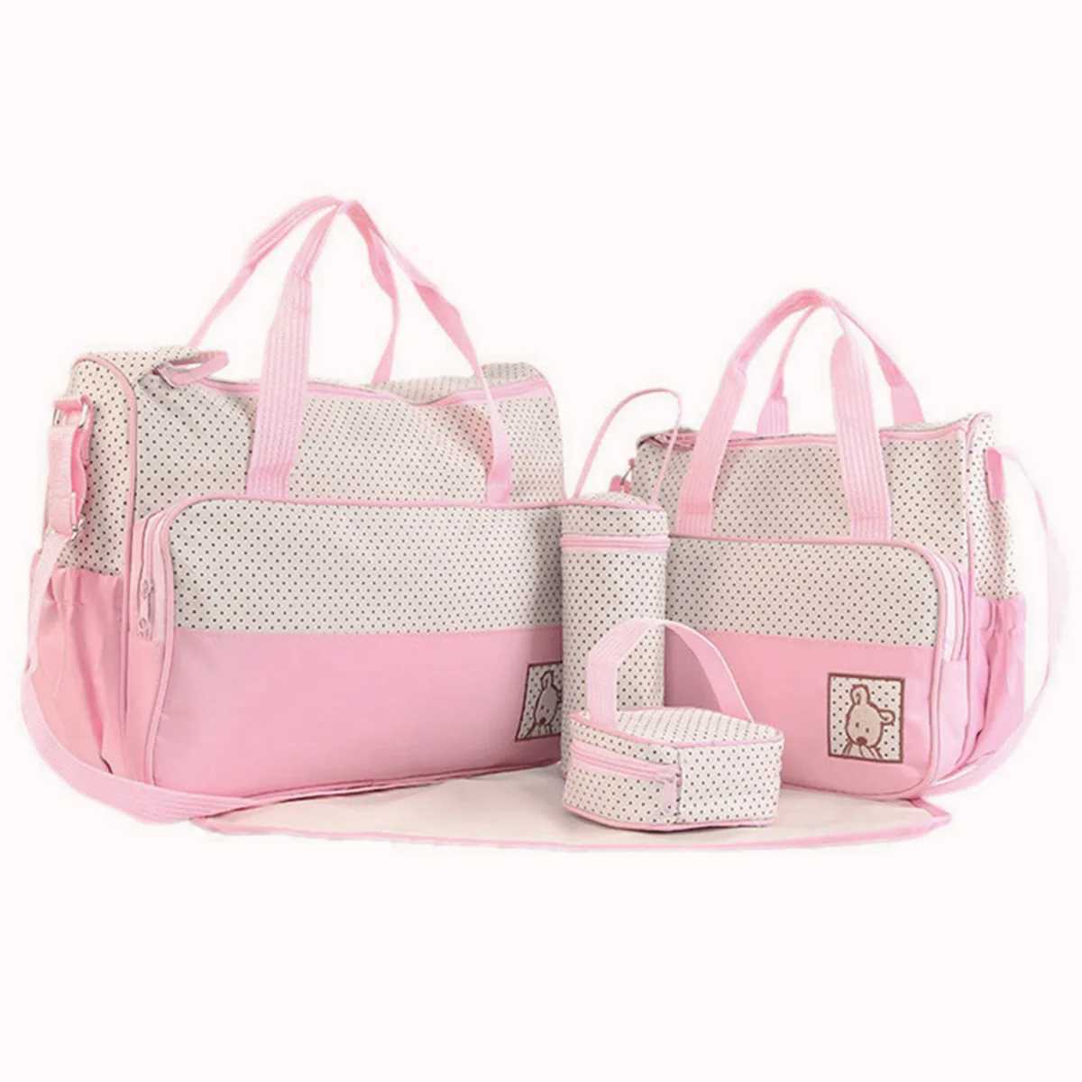 Bolsas de pañales Fashion Fashion Five Piebras Mommy Bag Traje Un hombro Oblique Straddle Madre Baby Baby Baby Bag Mother Bag Bag Y240515