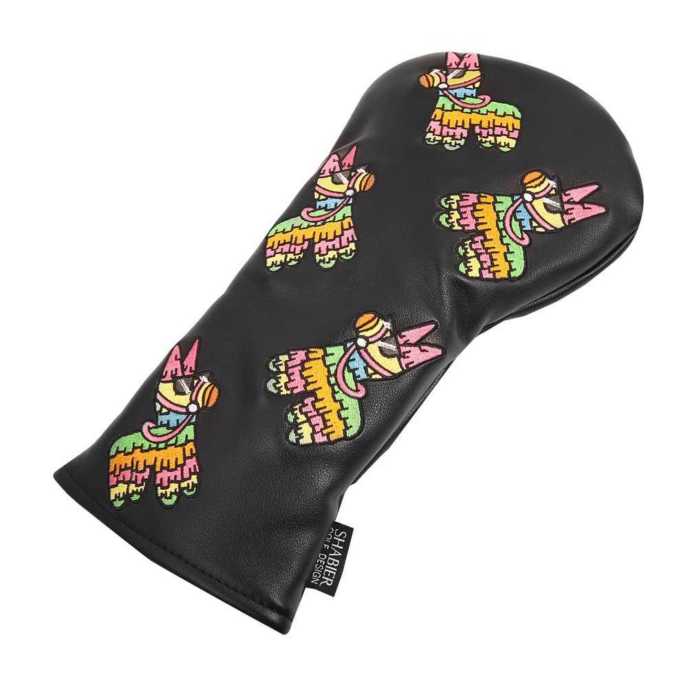 Other Golf Products Black PU leather Mexico Cinco de Mayo Pinata Spur Embroidered Golf Club Head Cover 460cc Drivers Head CoverL2405