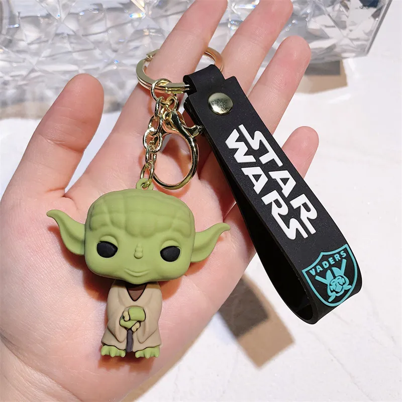 Cute Anime Keychain Charm Key Ring Fob Pendant Lovely American Girl Stormtrooper Doll Couple Students Personalized Creative Valentine`s Day Gift A8 UPS