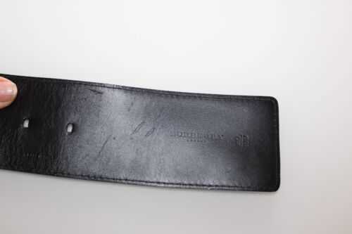 Designer Borbaroy Belt Fildle Fuckle Genuine Leather Celra Authentic Black Leation Wide Model Belt 40 100 100