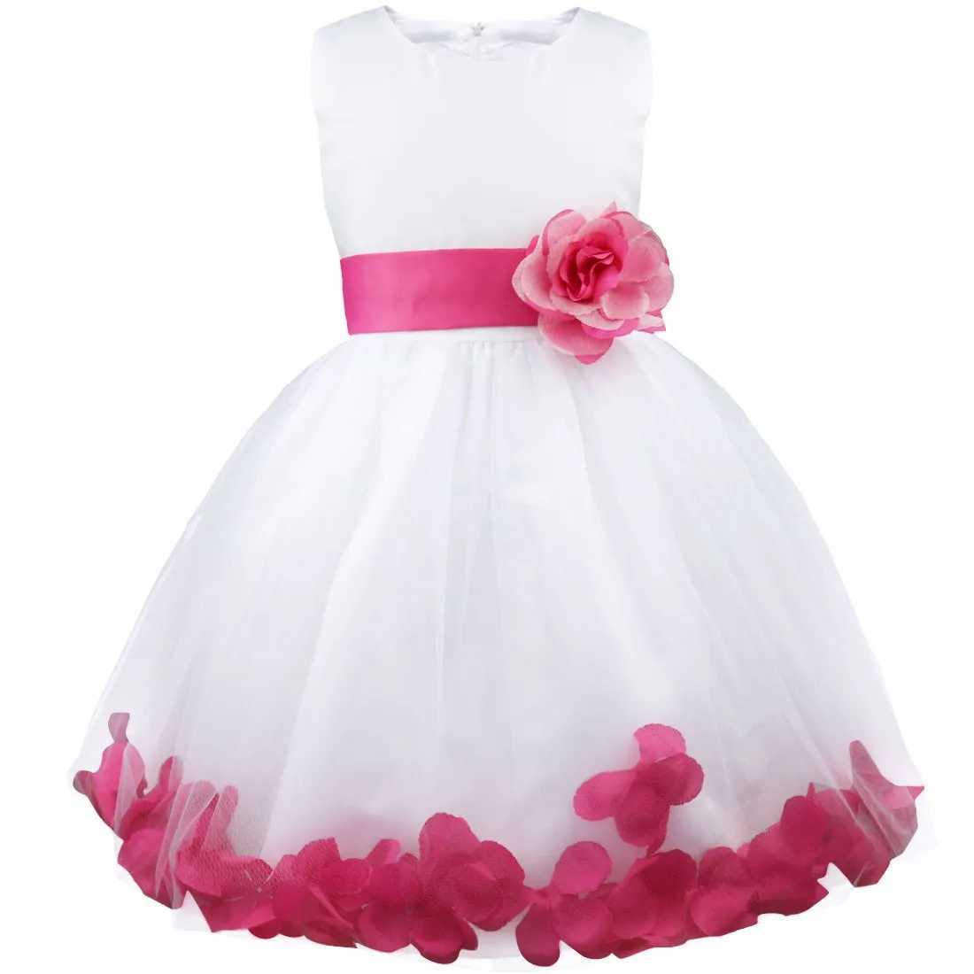 Танцевальная одежда для детей и девочек Принцесса для вечеринки на день рождения платье для применения цветов лепестки