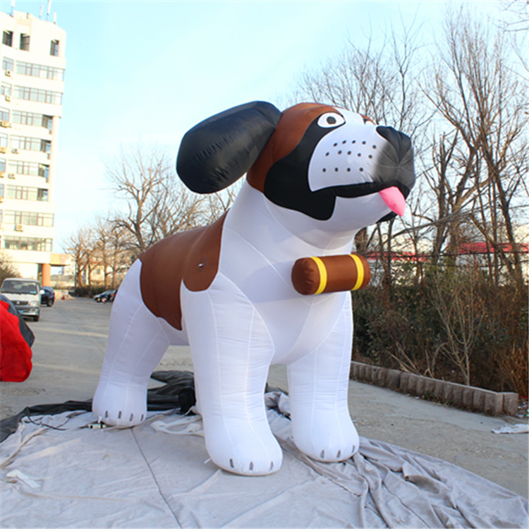 Atacado 5m de 16,4 pés de comprimento de cão inflável gigante para decorações de eventos de Natal