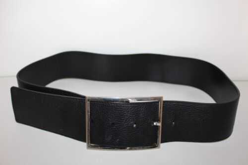 Designer Borbaroy Belt Fildle Fuckle Genuine Leather Celra Authentic Black Leation Wide Model Belt 40 100 100