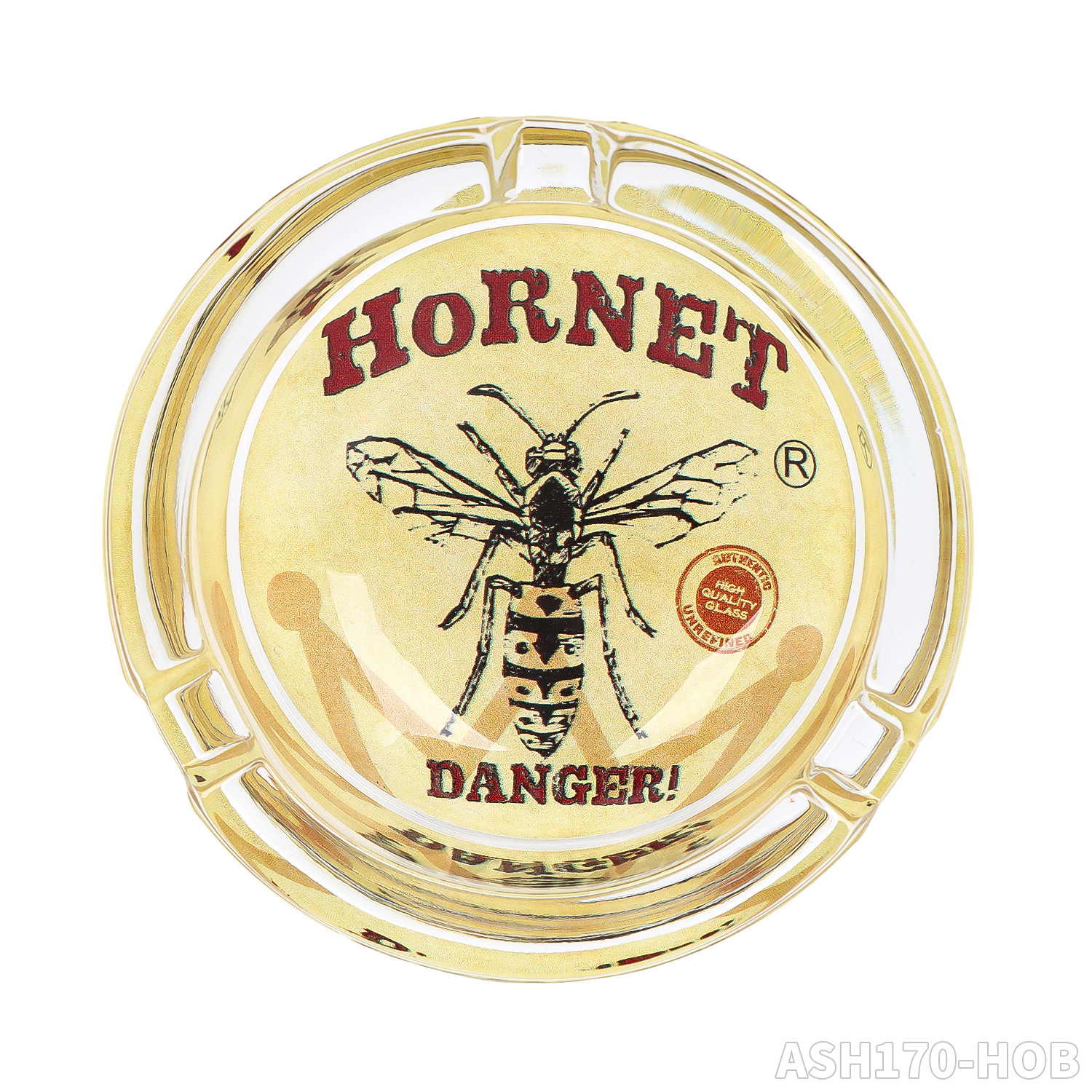 Hornet glas askfat rökning tillbehör tydlig färgglad askfat tecknad rund fyrkantig askfack för tobaks cigarett hem ört dekoration