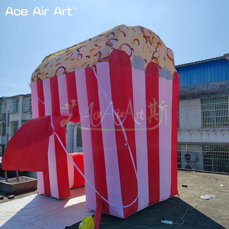Оптовая торговля 5x4x4,5 мм 16,5x13,2x15 футов гигантская надувная стенда Кассовая карнавальная мастерская взорвать палатки для продвижения рекламы для рекламы для рекламы