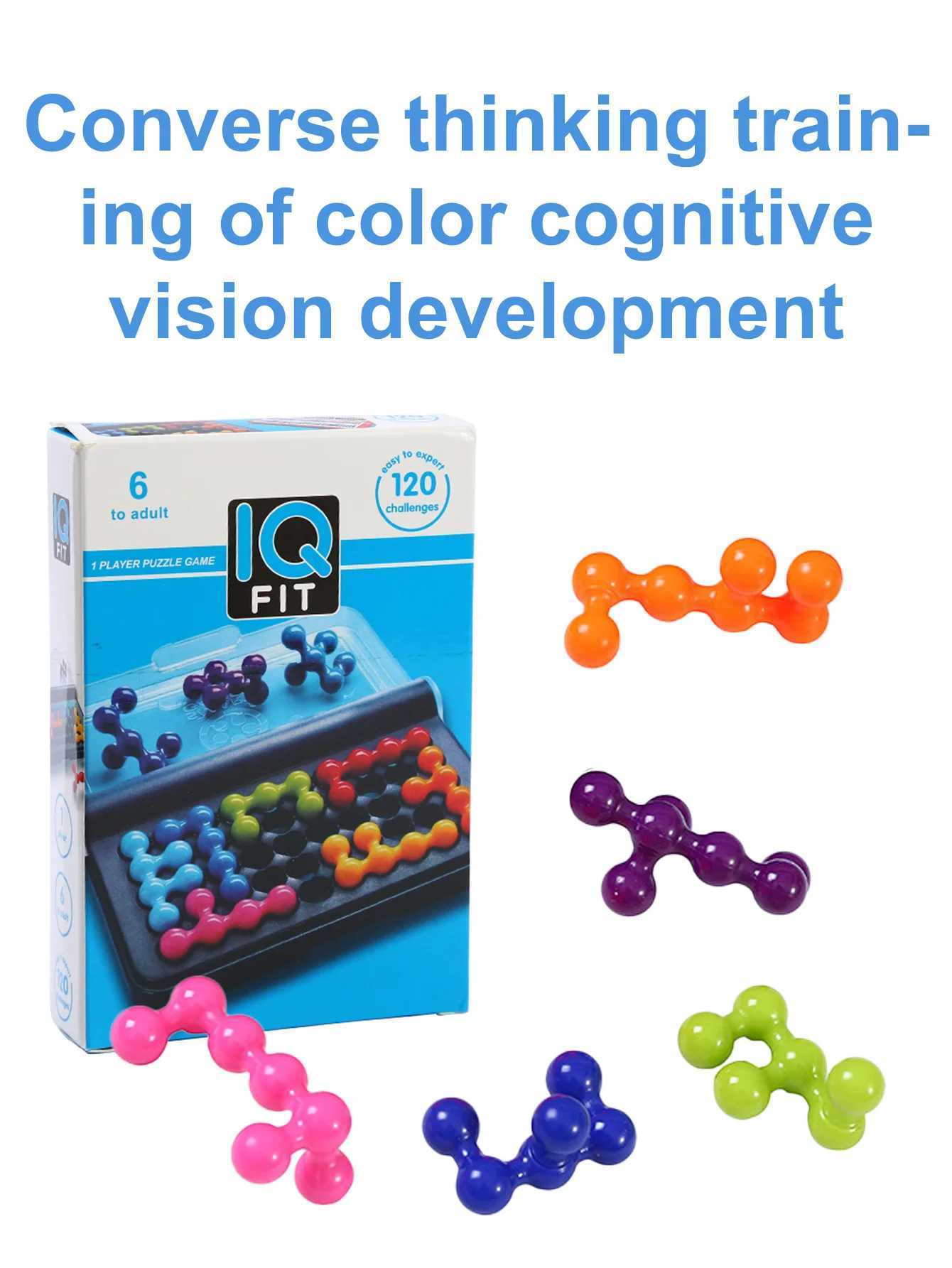 Autre 3D 120 défis IQ Puzzle Pro Travel Kids and Adults A Cornitive Skild Building Brain Game Montessori Toys for Children