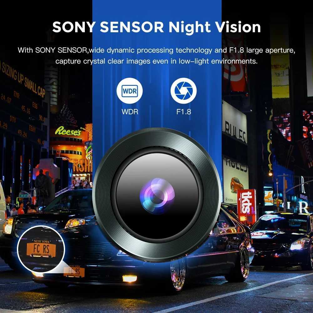 Sports Action Video Cameras Three lens car mounted camera with rear view DVR 24H parking monitor black box J240514