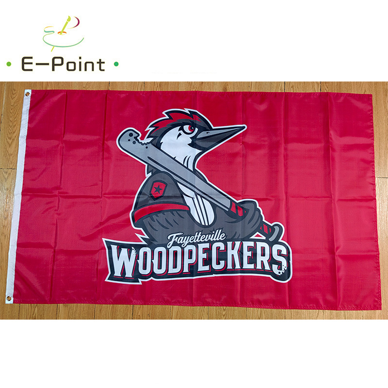 MILB Fayetteville Doodpeckers Flag 3*5 футов 90 см*150 см.