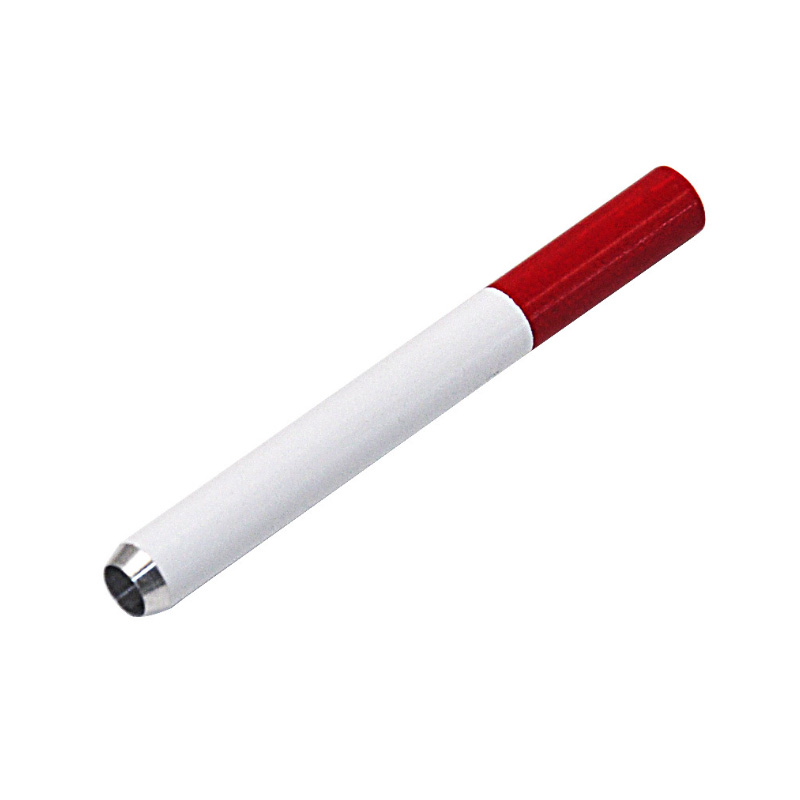 Coloridas tuberías de fumar de metal hierba de tabaco un bolsillo de bateador tubo de acero portátil tubo de humo bufete de tubo de cigarrillo de aluminio aleación de 80 mm longitud