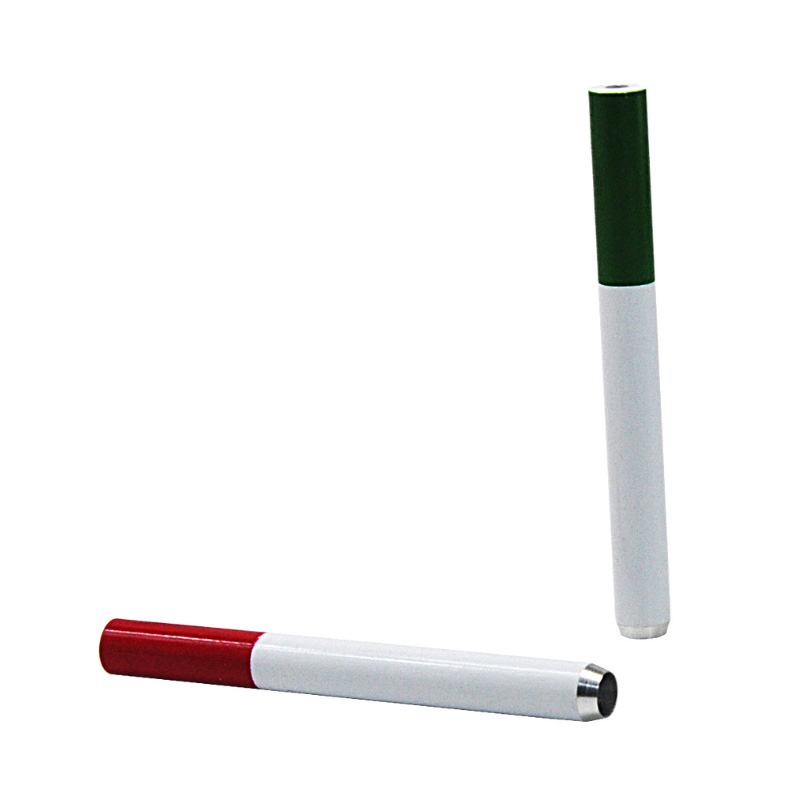 Coloridas tuberías de fumar de metal hierba de tabaco un bolsillo de bateador tubo de acero portátil tubo de humo bufete de tubo de cigarrillo de aluminio aleación de 80 mm longitud