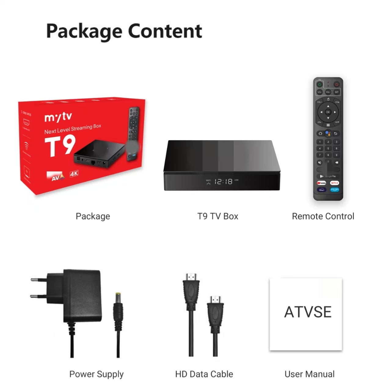 12M+Mytv Smarter3 T9 Android TV Box S905W2 4GB/32GB Wersja 8K Wersja Middleware Player dla Kanady USA Niemcy Afryka Litin America