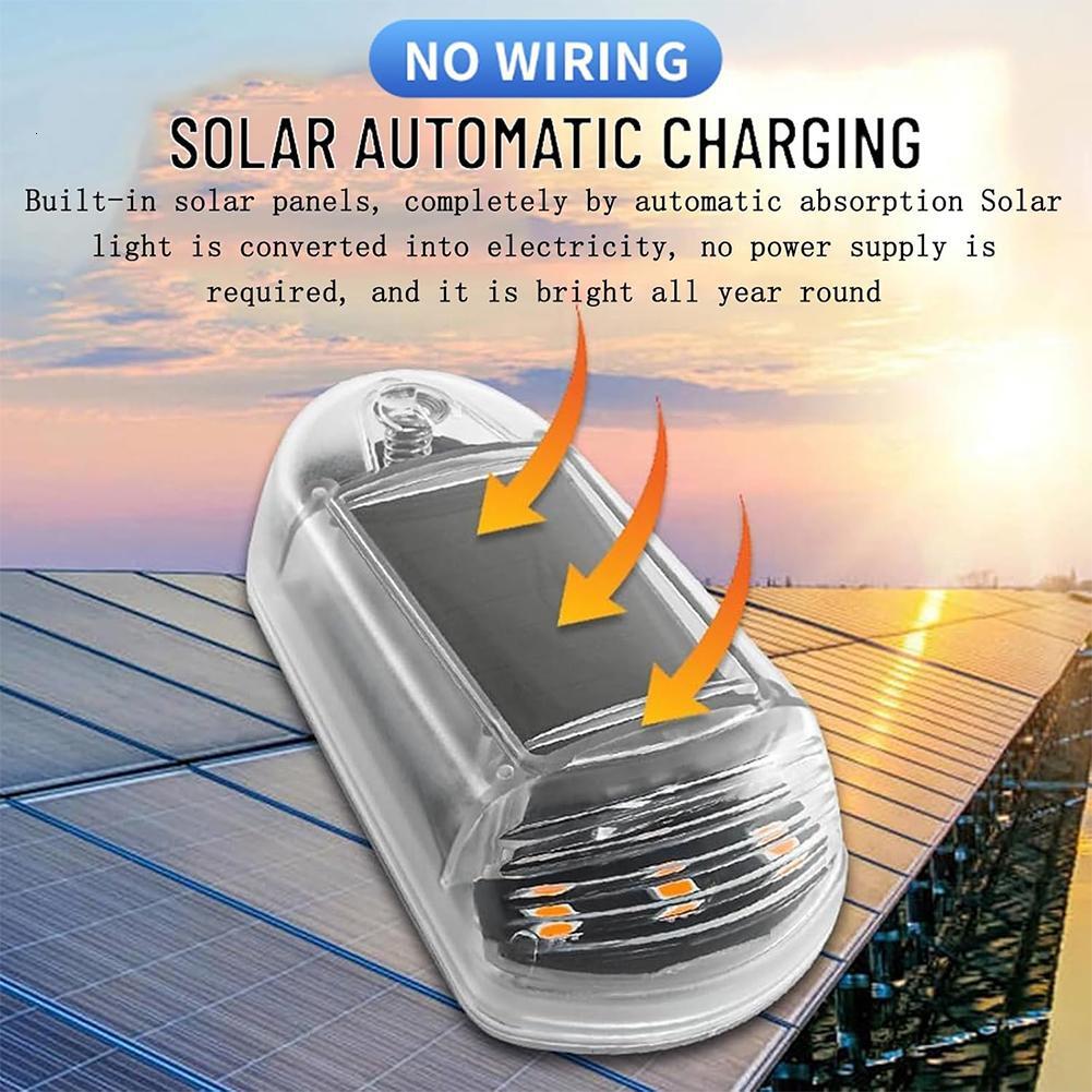 New Light Warning Waterproof Punch-Free Solar Powered Cab LED Truck Roof Lights Accessories