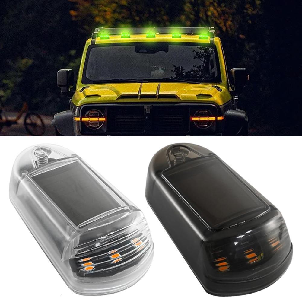 New Light Warning Waterproof Punch-Free Solar Powered Cab LED Truck Roof Lights Accessories