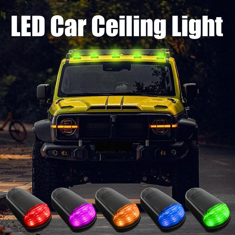New Light Warning Waterproof Punch-Free Solar Powered Cab LED Truck Roof Lights Accessories