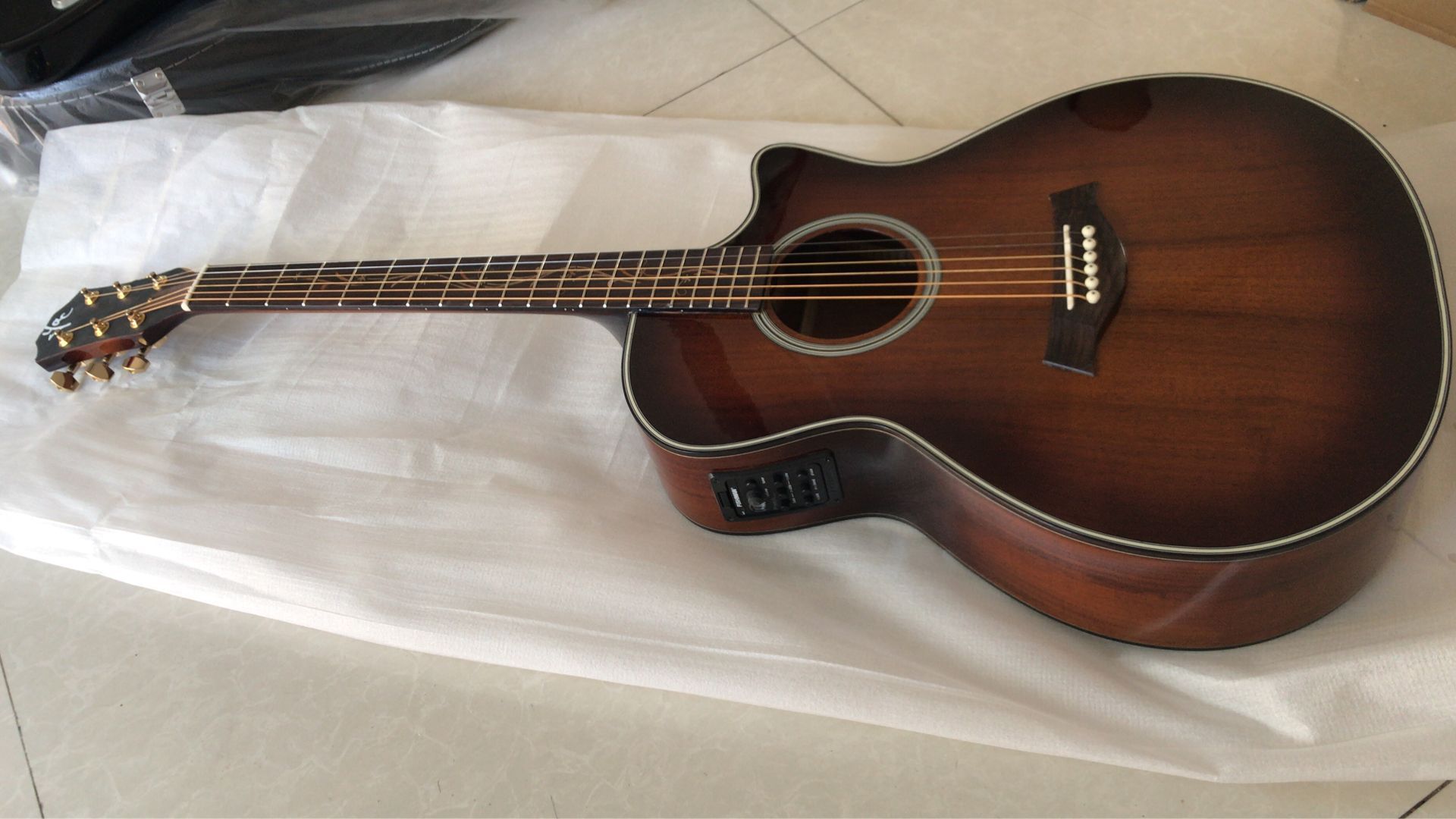 New 41# K24ce Brand New Acoustic Electric Guitar Ebony /Bone K24 All KOA In Natural 180906