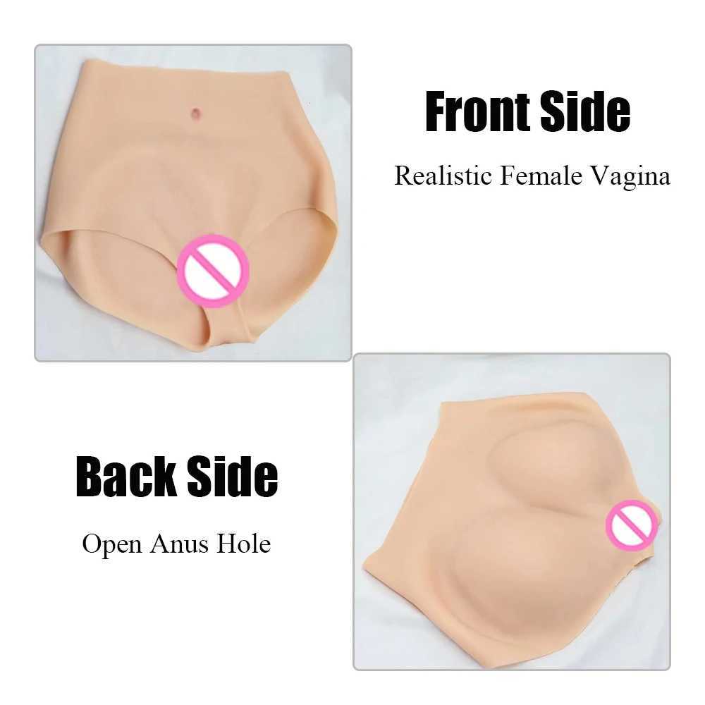 Breast Pad Artificial Silicone Fake Vagina Panties High Waist Butt Lifter Underwear For Cosplay Crossdresser Transgender Shemale Drag Queen 240330