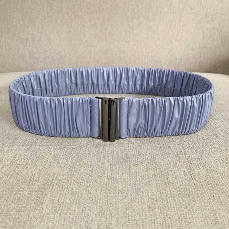 Cinture Cintura elastica da donna Cintura elastica pieghettata con fibbia Piumino Cintura da donna Cintura elastica Q240401