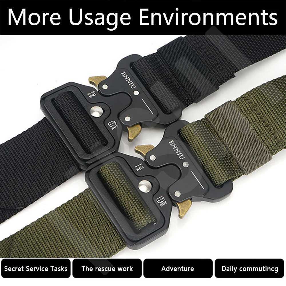 Belts TUSHI New 1.7-inch Outdoor Mens Tactical Band Unisex Function Combat Survival High Quality Nylon Sports Bicycle Camo Band Q240401