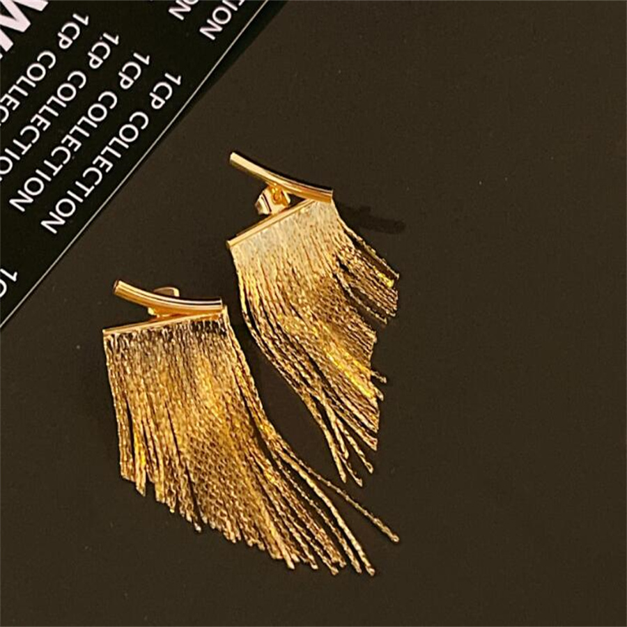 European and American style tassel earrings detachable snake bone chain line tassel earrings high-end feel fashion show magazine style personality trend AB68