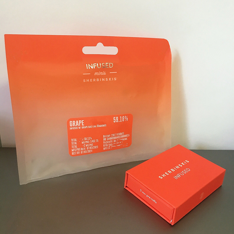 Kundenspezifische Geschmacksrichtungen SHERBINSKIS Mini-Pre-Roll-Pack-Mix, 5 Geschmacksrichtungen, Babykegel, magnent-Box-Verpackung